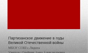 Marele Război Patriotic Partizani Partizani în timpul celui de-al Doilea Război Mondial prezentare