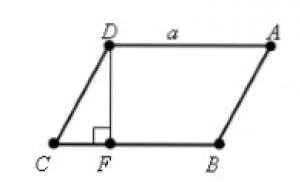 Cum să găsiți aria unui paralelogram, triunghi, trapez Aria unui paralelogram dacă diagonala este cunoscută